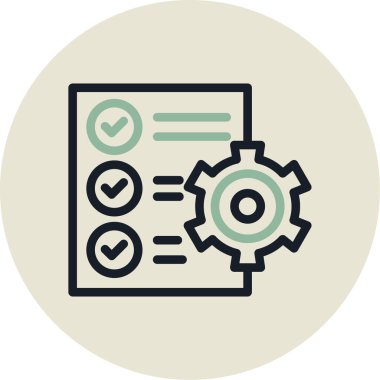 Belge modern simgesinin vektör illüstrasyonu