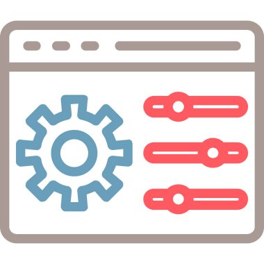 seo ve geliştirme düz vektör simgesi