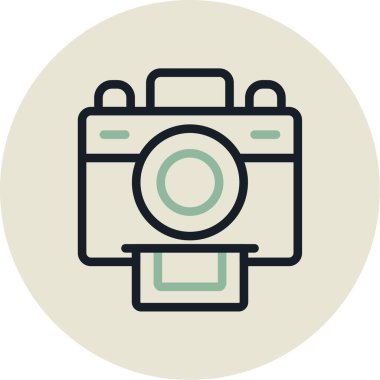 Kamera. Web simgesi basit illüstrasyon