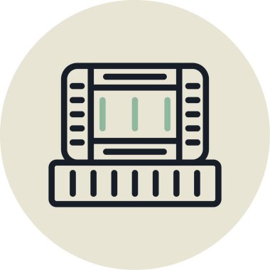 Tarayıcı bilgisayar simgesi ile doldurulmuş dış hat biçimi