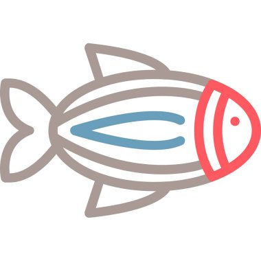 balık simgesi vektör illüstrasyonu