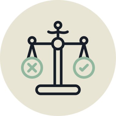 Karar. Web simgesi basit illüstrasyon