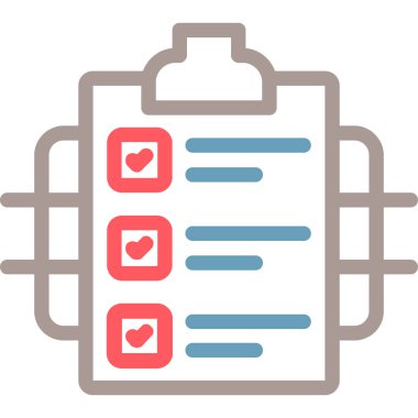 Düz biçimli kontrol listesi simgesi