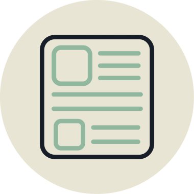 Bir belge simgesinin vektör illüstrasyonu