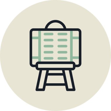 Sandalye. Web simgesi basit illüstrasyon