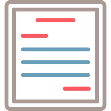 Belge. Web simgesi basit illüstrasyon