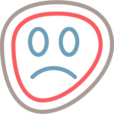 Yüz maskesi. Basit resimleme