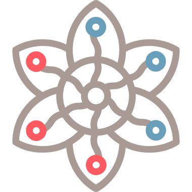 Bir çiçek simgesinin vektör illüstrasyonu