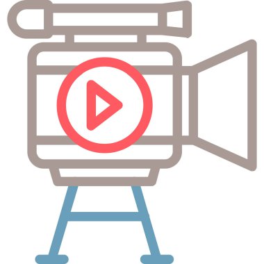 Bir kameranın vektör illüstrasyonu