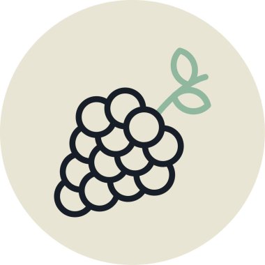 Üzüm. Web simgesi basit illüstrasyon