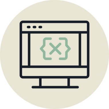 Hata düz vektör simgesi