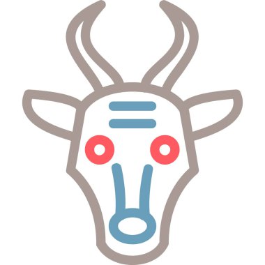 Hayvan simgesi, vektör çizimi arkaplanda izole edildi