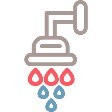 Duş. Web simgesi basit illüstrasyon