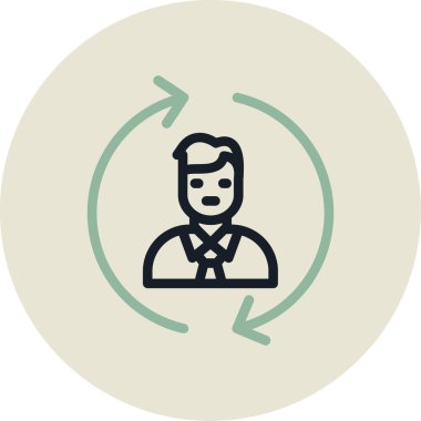 iş adamı simgesi vektör illüstrasyonu