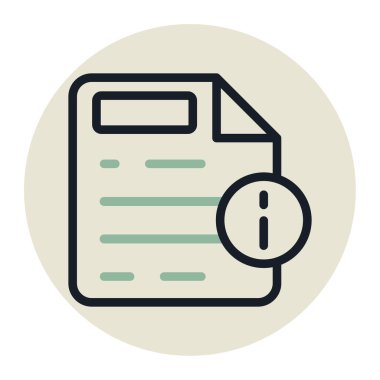 Bir belge simgesinin vektör illüstrasyonu