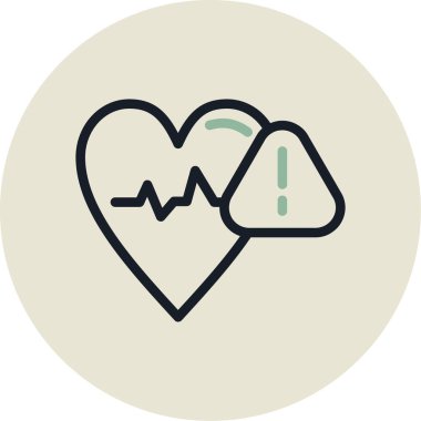 Kalp. Web simgesi basit illüstrasyon