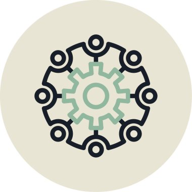 Dişliler. Web simgesi basit bir illüstrasyon. vites