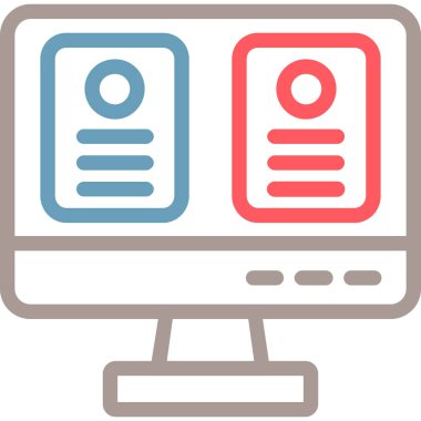 Bilgisayar monitörü. Basit resimleme