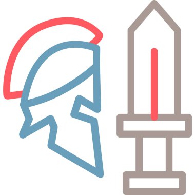 kılıç simgesi, vektör illüstrasyonu