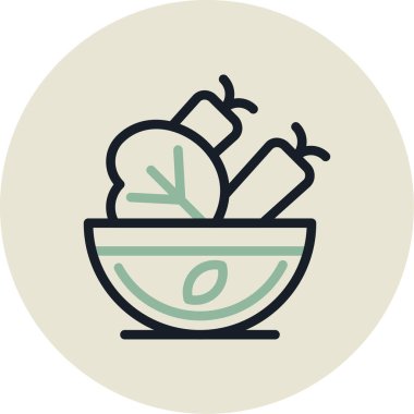 kase, meyve, vektör simgesi