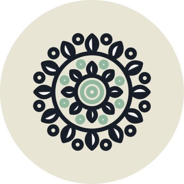 Dekoratif kına, mehndi, dövme, dövme, doğu tarzı etnik desenli süs için dairesel desen. El çizimi karalama.