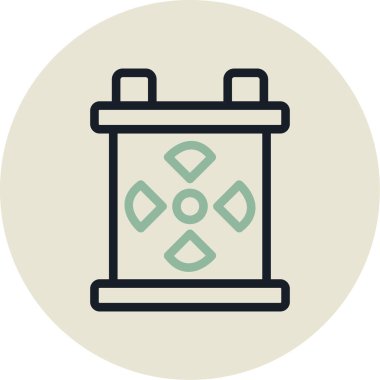 Bir varil simgesinin vektör illüstrasyonu