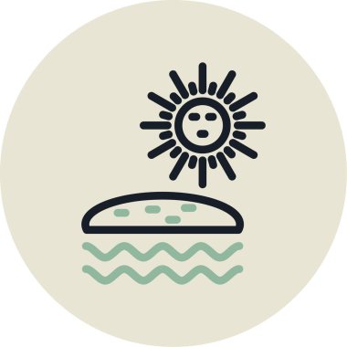 Güneş. Web simgesi basit tasarım