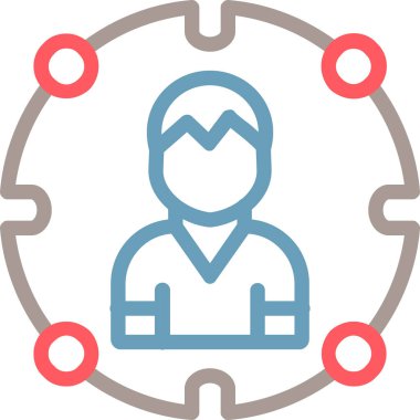 İnsan simgesinin vektör illüstrasyonu