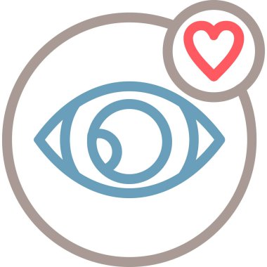 Göz. Web simgesi basit illüstrasyon