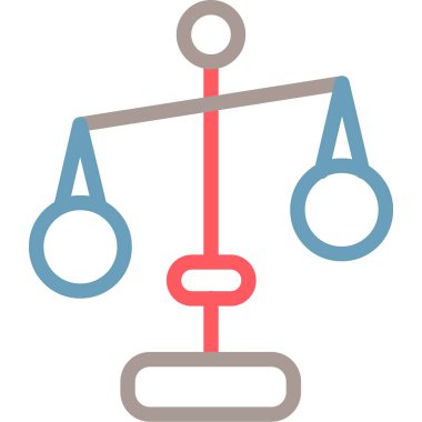 denge dengesi simgesi doldurulmuş dış hat biçiminde