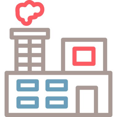 Bina. Web simgesi basit illüstrasyon