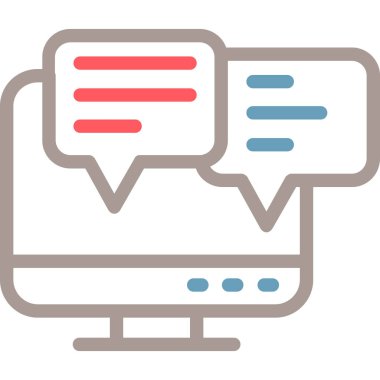 Sohbet web simgesi vektör illüstrasyonu