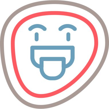 Yüz. Web simgesi basit illüstrasyon