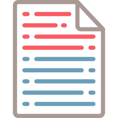 Belge. Web simgesi basit illüstrasyon