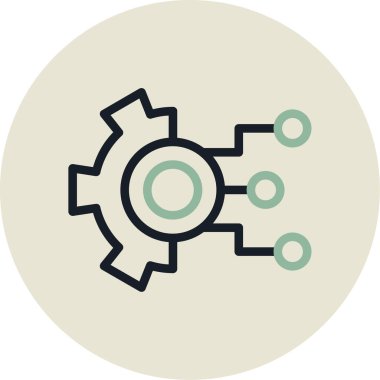 Teçhizat Web simgesi basit illüstrasyon