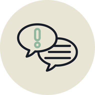 Konuş. Web simgesi basit illüstrasyon