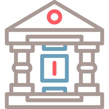 Bina. Web simgesi basit illüstrasyon