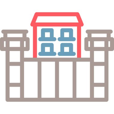 Modern yapı simgesinin vektör illüstrasyonu