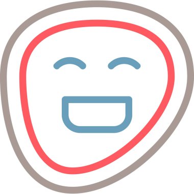 Yüz. Web simgesi basit illüstrasyon