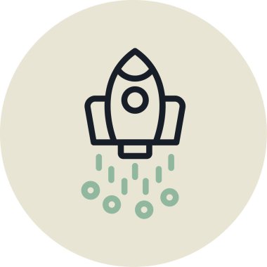 Roket simge vektör çizim