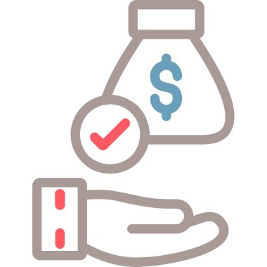 bağış simgesi vektör illüstrasyonu