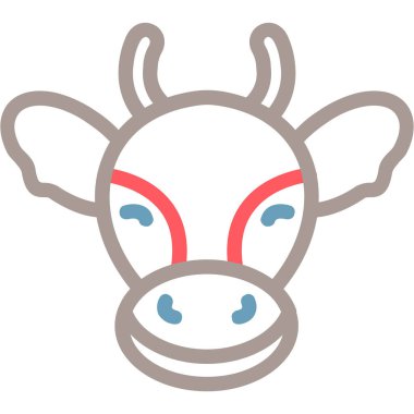 Boğa kafası ikonu. vektör illüstrasyonu