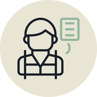 Dizüstü bilgisayar simgesi olan bir adamın vektör çizimi