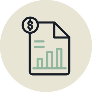 İş grafiği vektör satırı simgesi