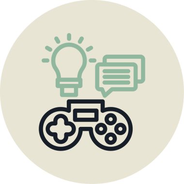 Video oyunu simgesi vektör çizimi tasarımı