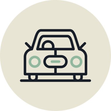 araba simgesi vektör illüstrasyonu