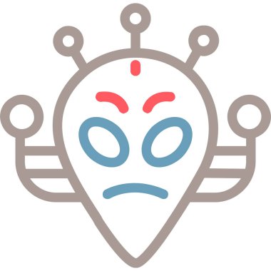 Uzaylı simgesi vektör illüstrasyonu