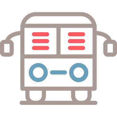 Otobüs. Web simgesi basit illüstrasyon