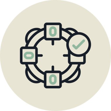 şebeke. Web simgesi basit illüstrasyon