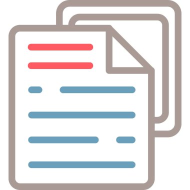 Belge. Web simgesi vektör illüstrasyonu